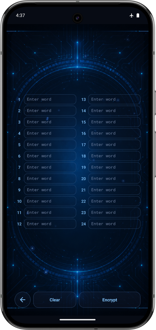 Seeder application Seed page