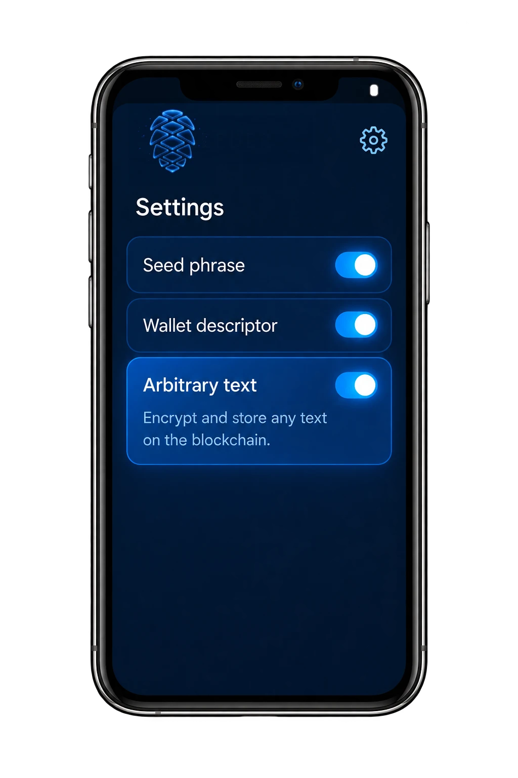 Seeder Any text application settings